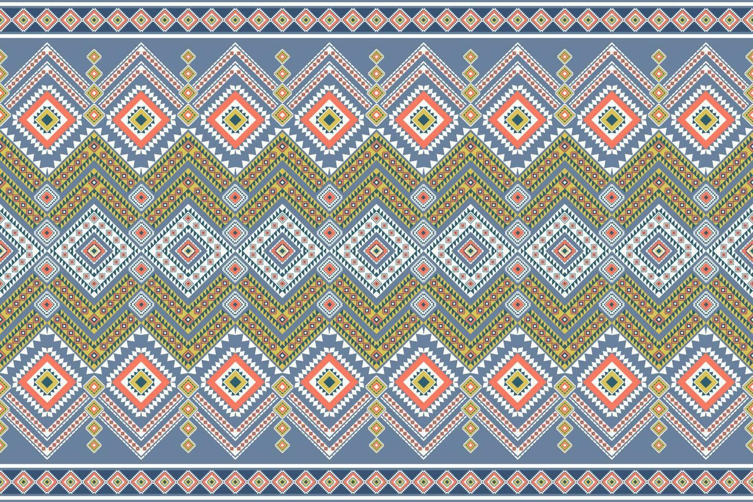 Seamless geometric ethnic asian oriental and tradition pattern design for texture and background. Silk and fabric pattern decoration for carpet, Thai clothing, wrapping and wallpaper vector