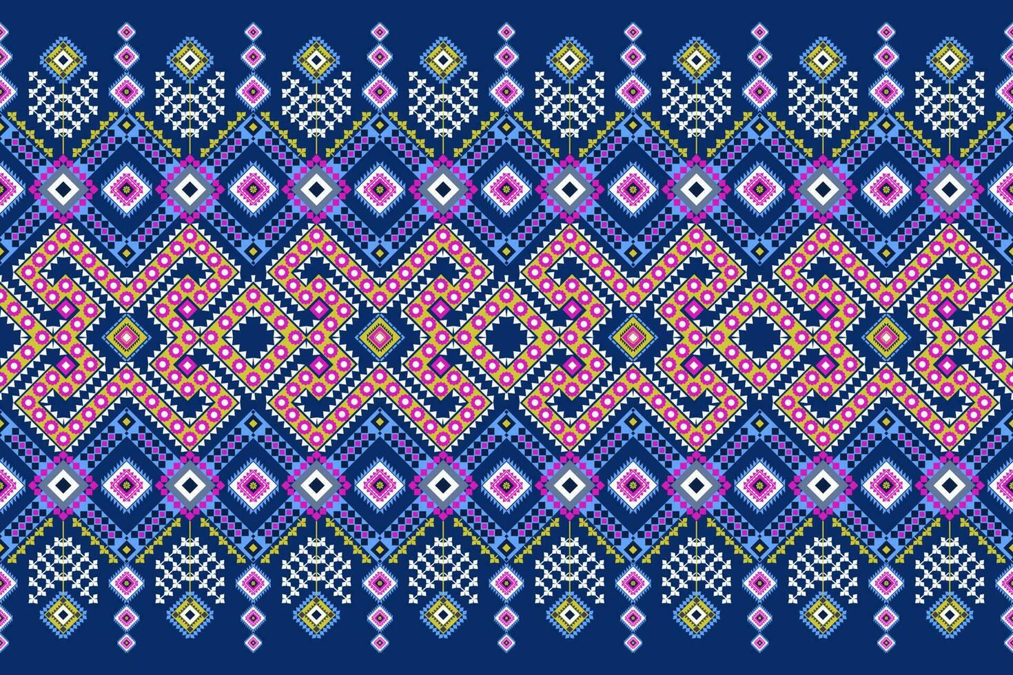 Seamless geometric ethnic asian oriental and tradition pattern design for texture and background. Silk and fabric pattern decoration for carpet, Thai clothing, wrapping and wallpaper vector