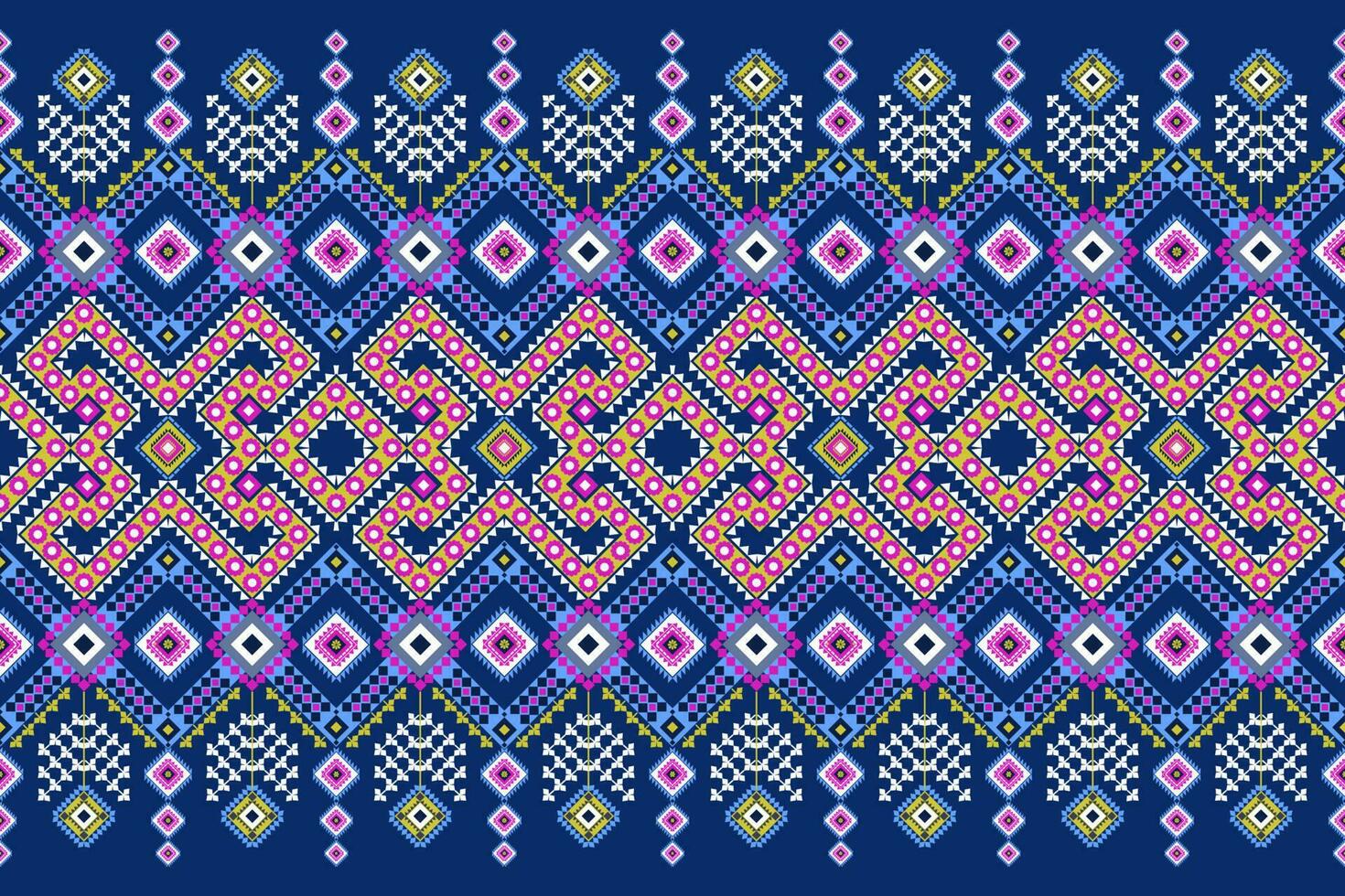 Seamless geometric ethnic asian oriental and tradition pattern design for texture and background. Silk and fabric pattern decoration for carpet, Thai clothing, wrapping and wallpaper vector