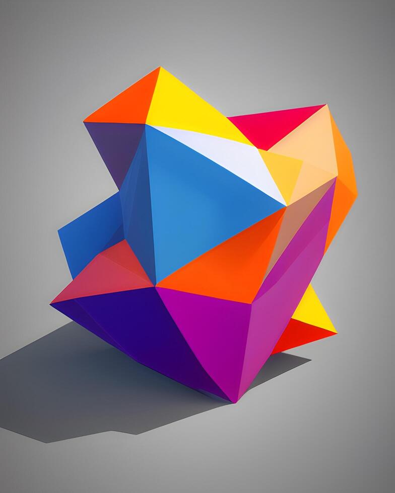 colorful polygon aesthetic photo
