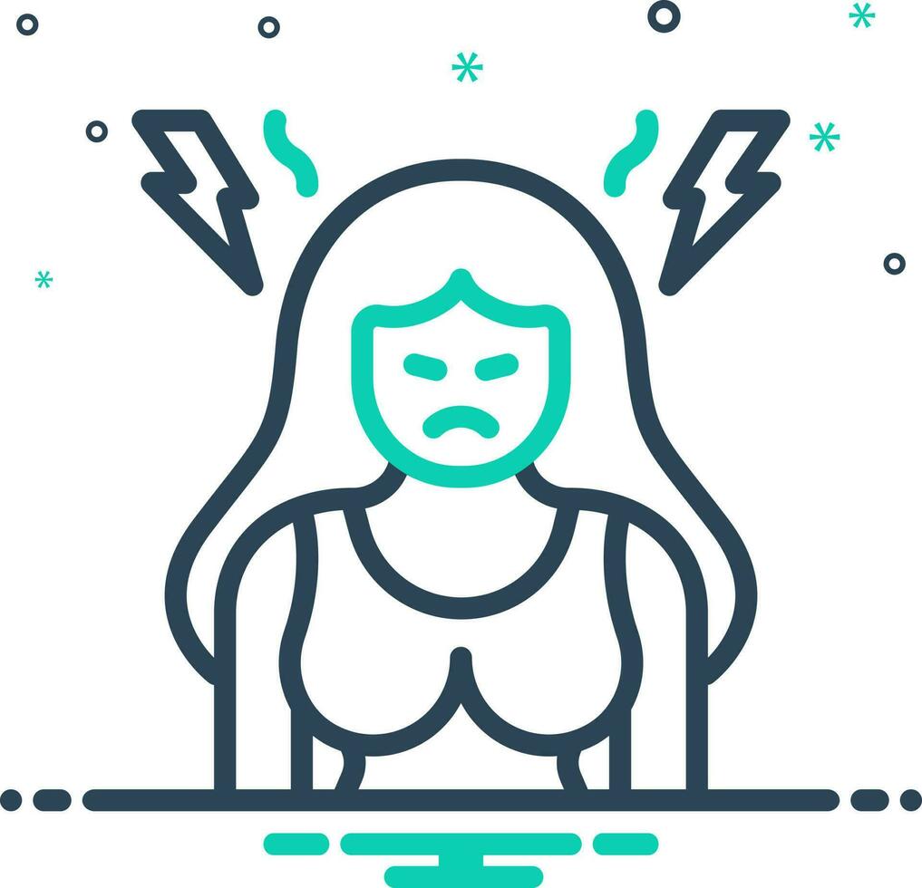 mix icon for anxiety vector