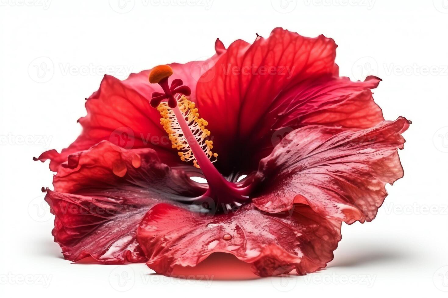 Hibiscus flower isolated. photo