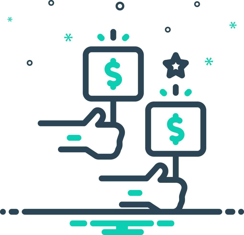 mix icon for foreclosure vector