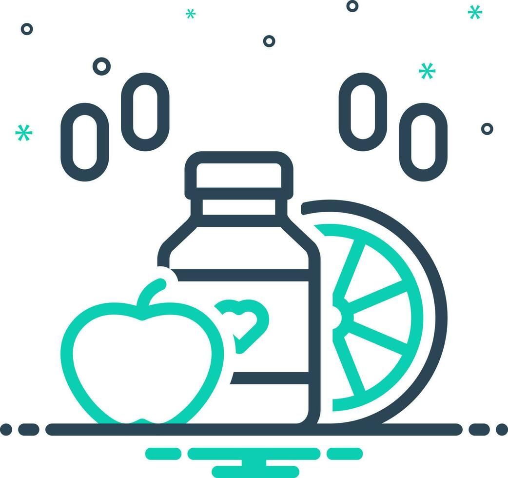 mix icon for vitamins vector