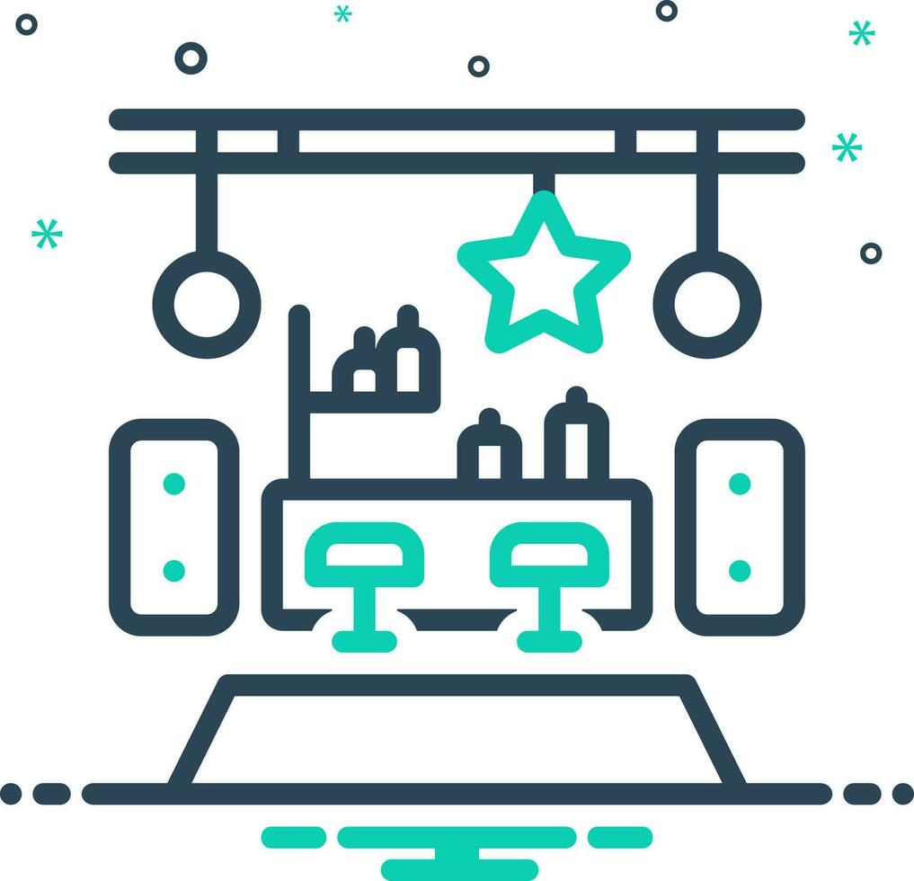 mix icon for club vector