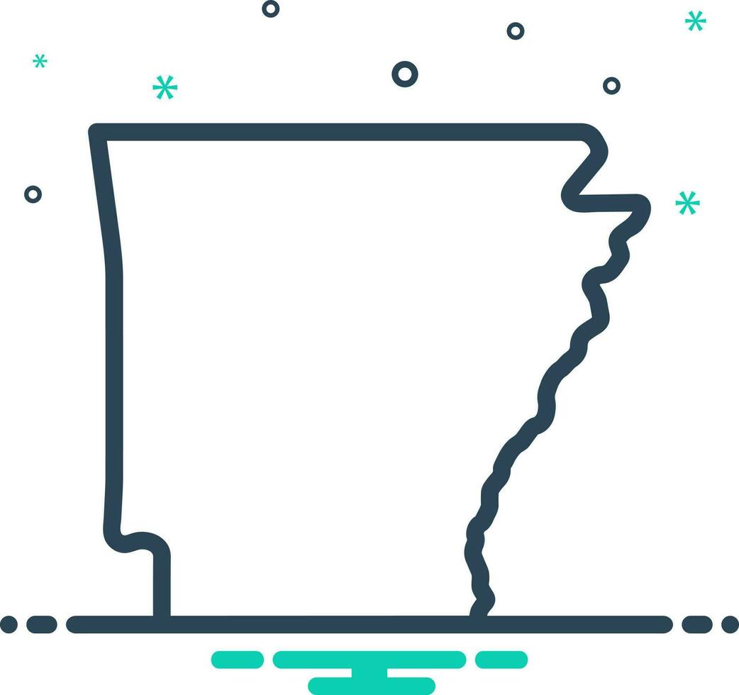 mix icon for arkansas vector
