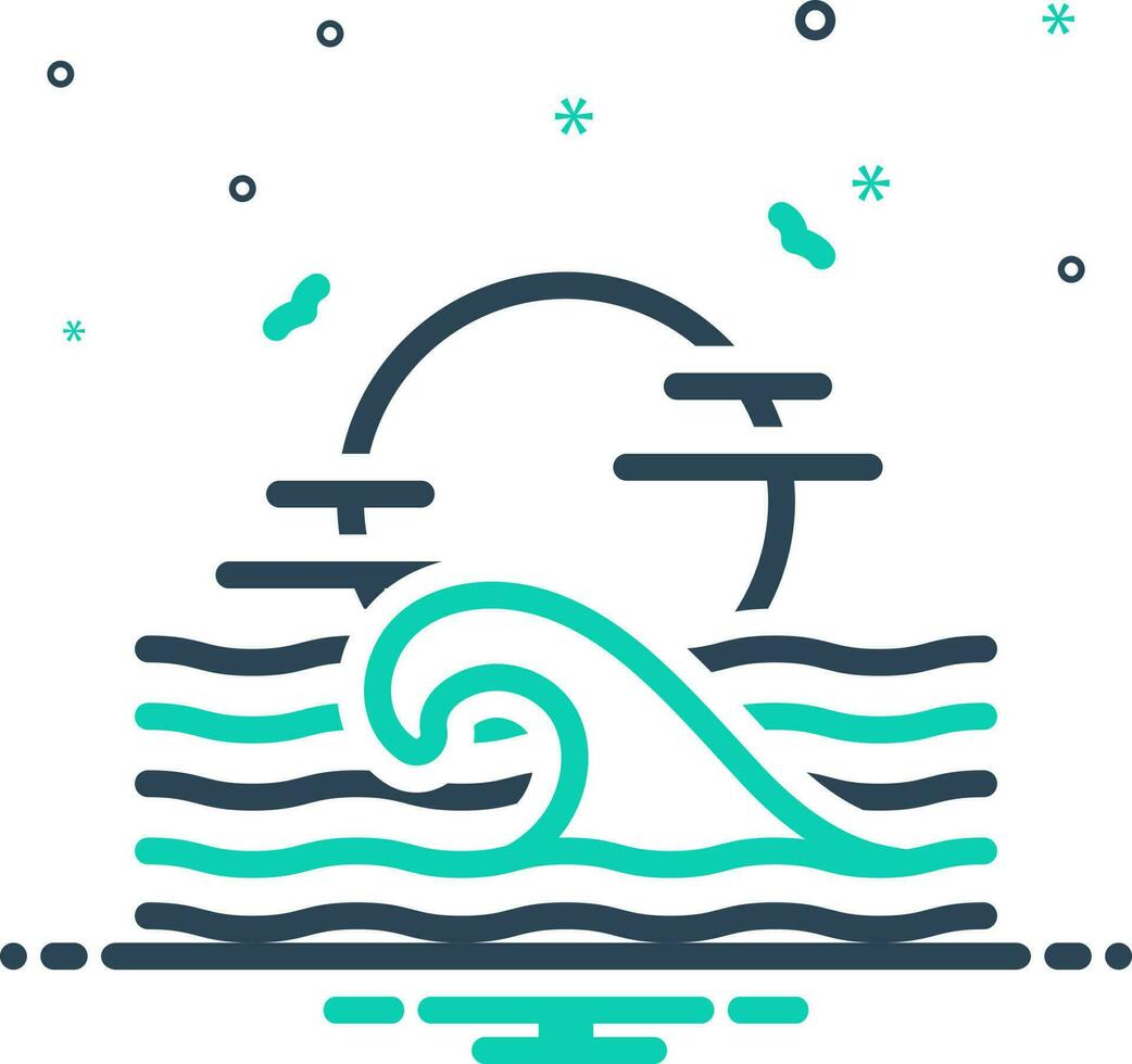 mix icon for ocean vector