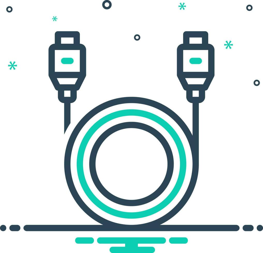mix icon for cables vector
