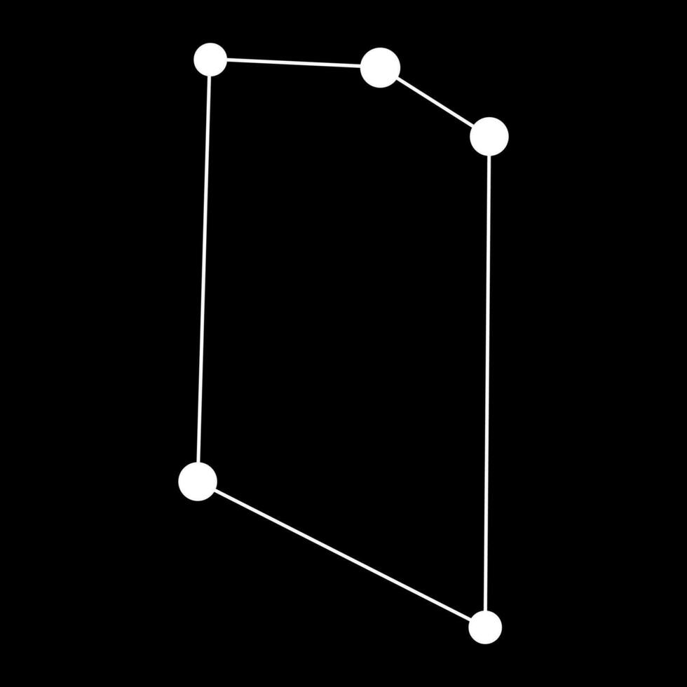 Microscopium constellation map. Vector illustration.