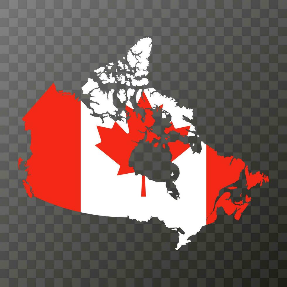 Canada map with provinces. Vector illustration.