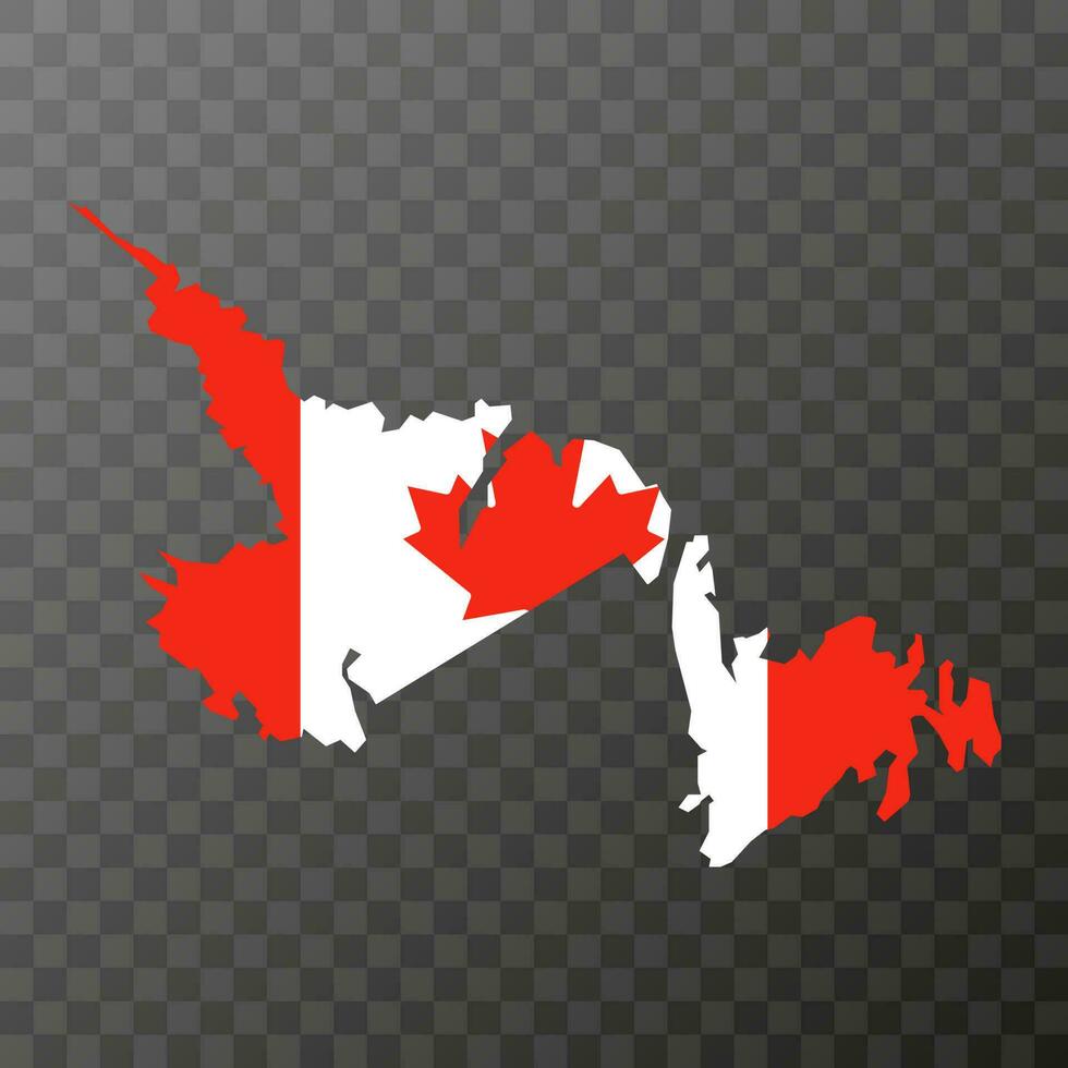 Newfoundland and Labrador map, province of Canada. Vector illustration.