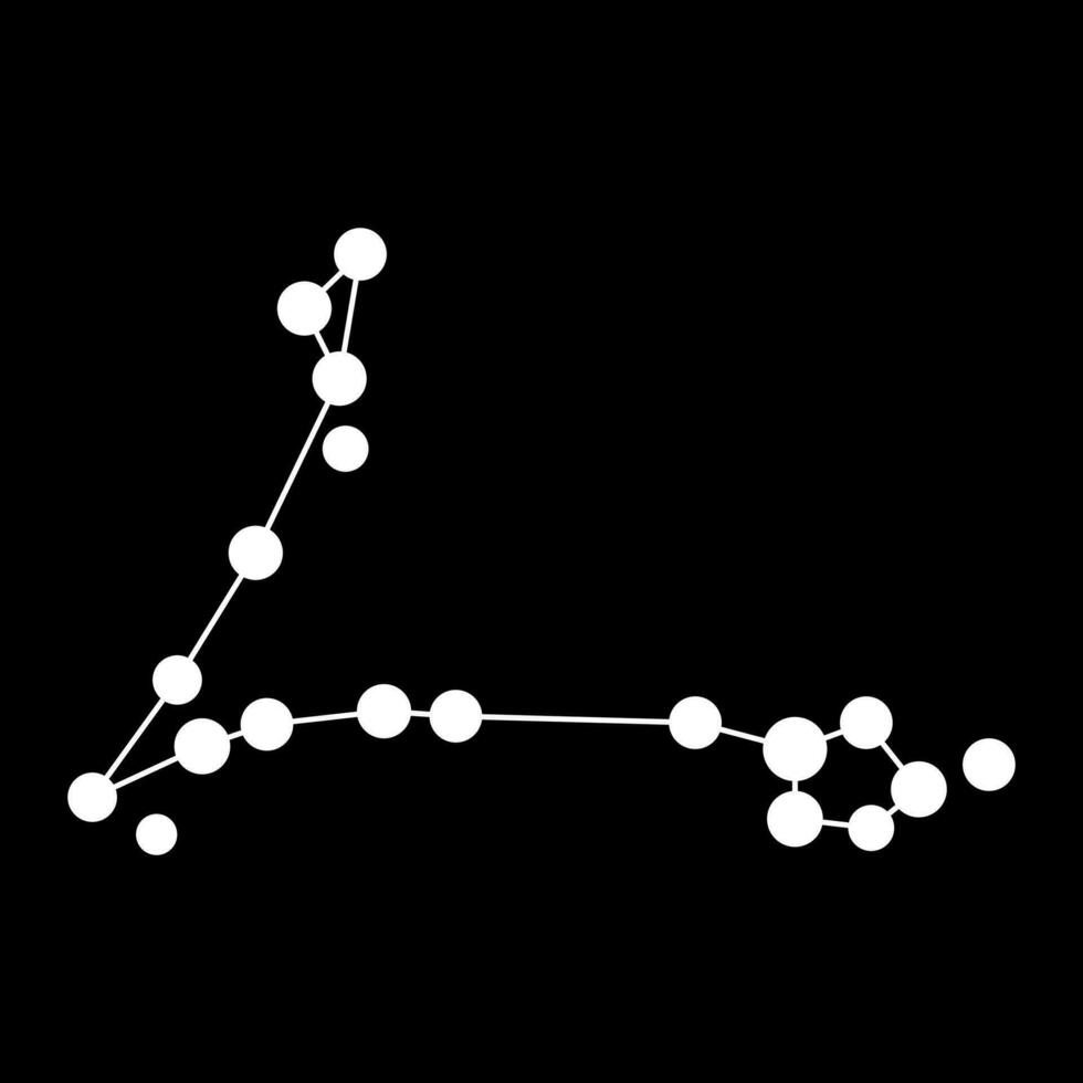 Piscis constelación mapa. vector ilustración.