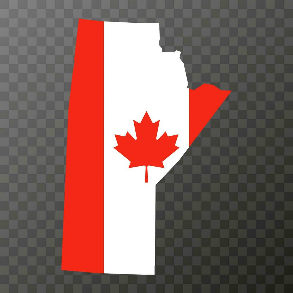 Manitoba map, province of Canada. Vector illustration.
