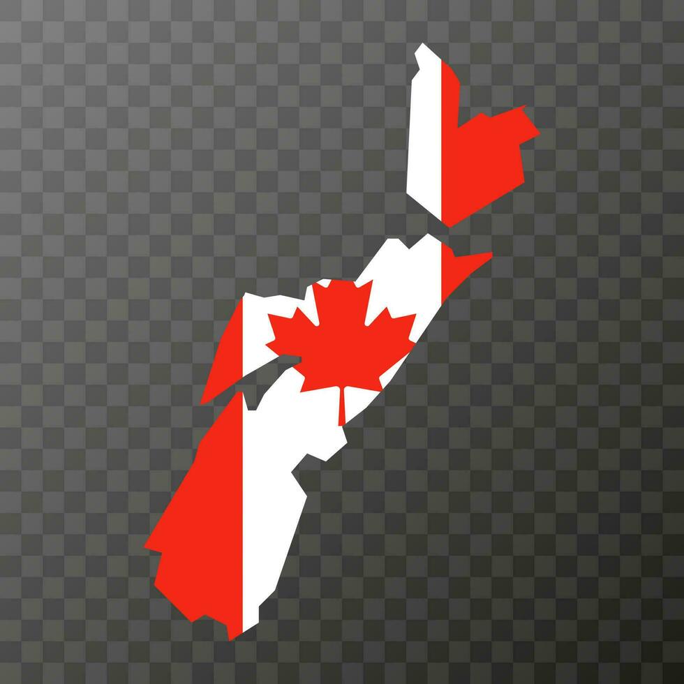 Nova Scotia map, province of Canada. Vector illustration.
