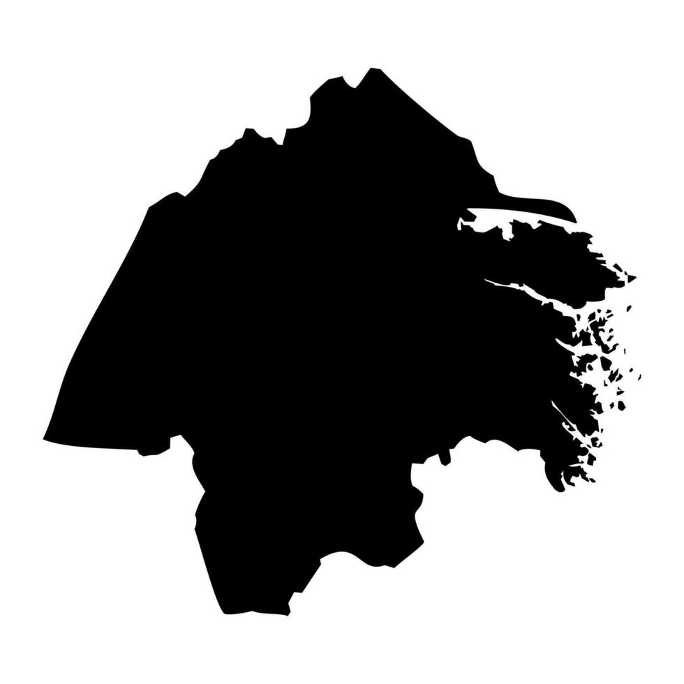 Ostergotland county map, province of Sweden. Vector illustration.