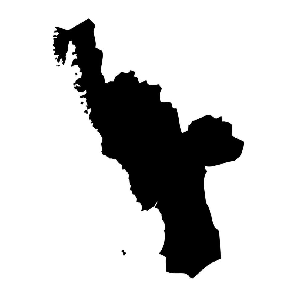 Halland condado mapa, provincia de Suecia. vector ilustración.