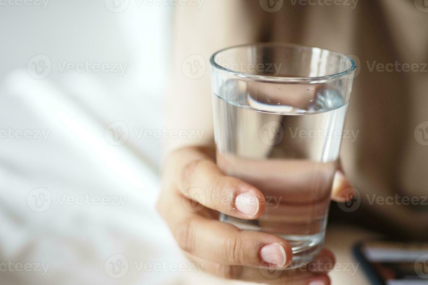 participación un vaso de agua con Copiar espacio foto