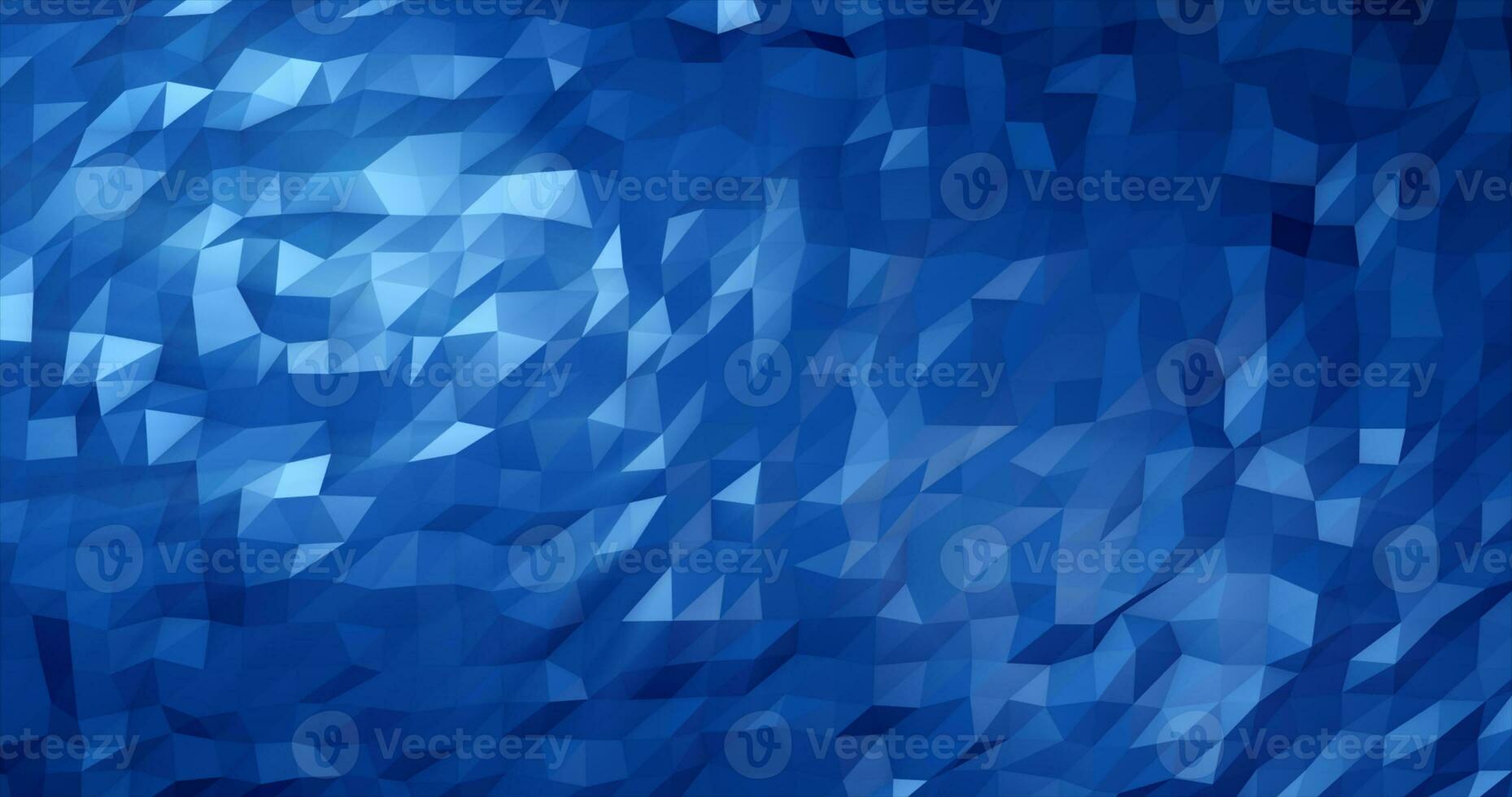 Abstract blue low poly triangular mesh background photo