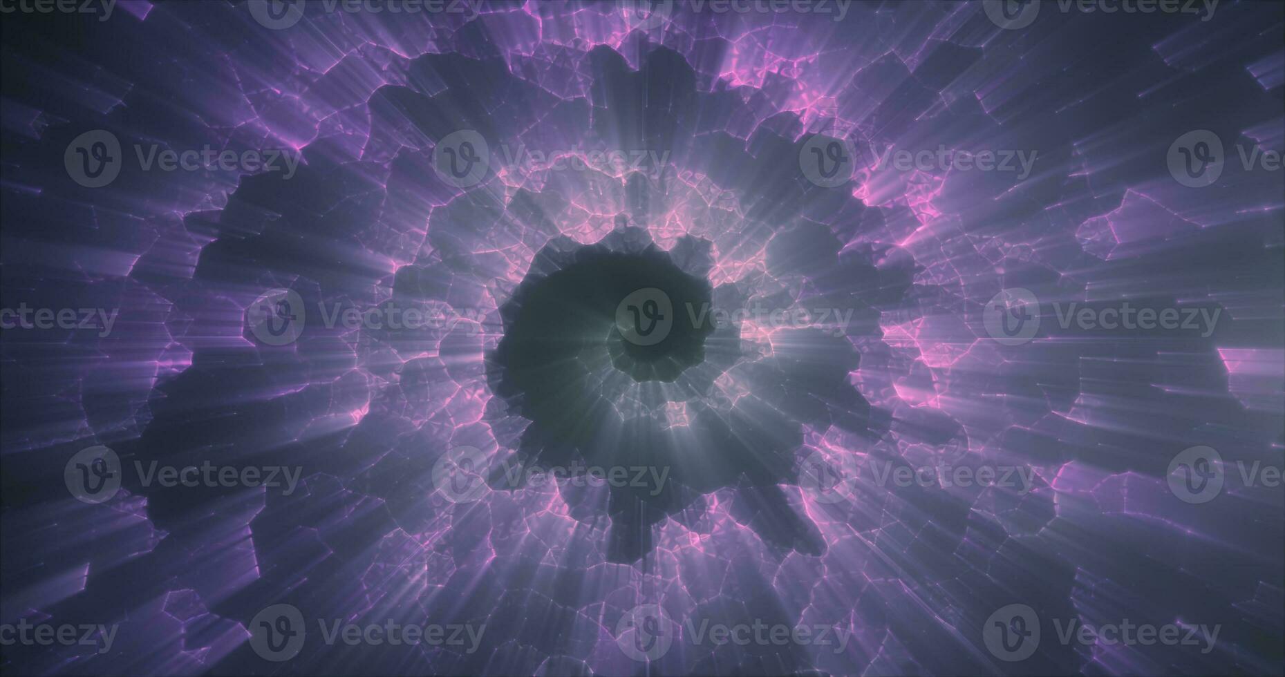 Abstract purple energy magical glowing spiral swirl tunnel background photo