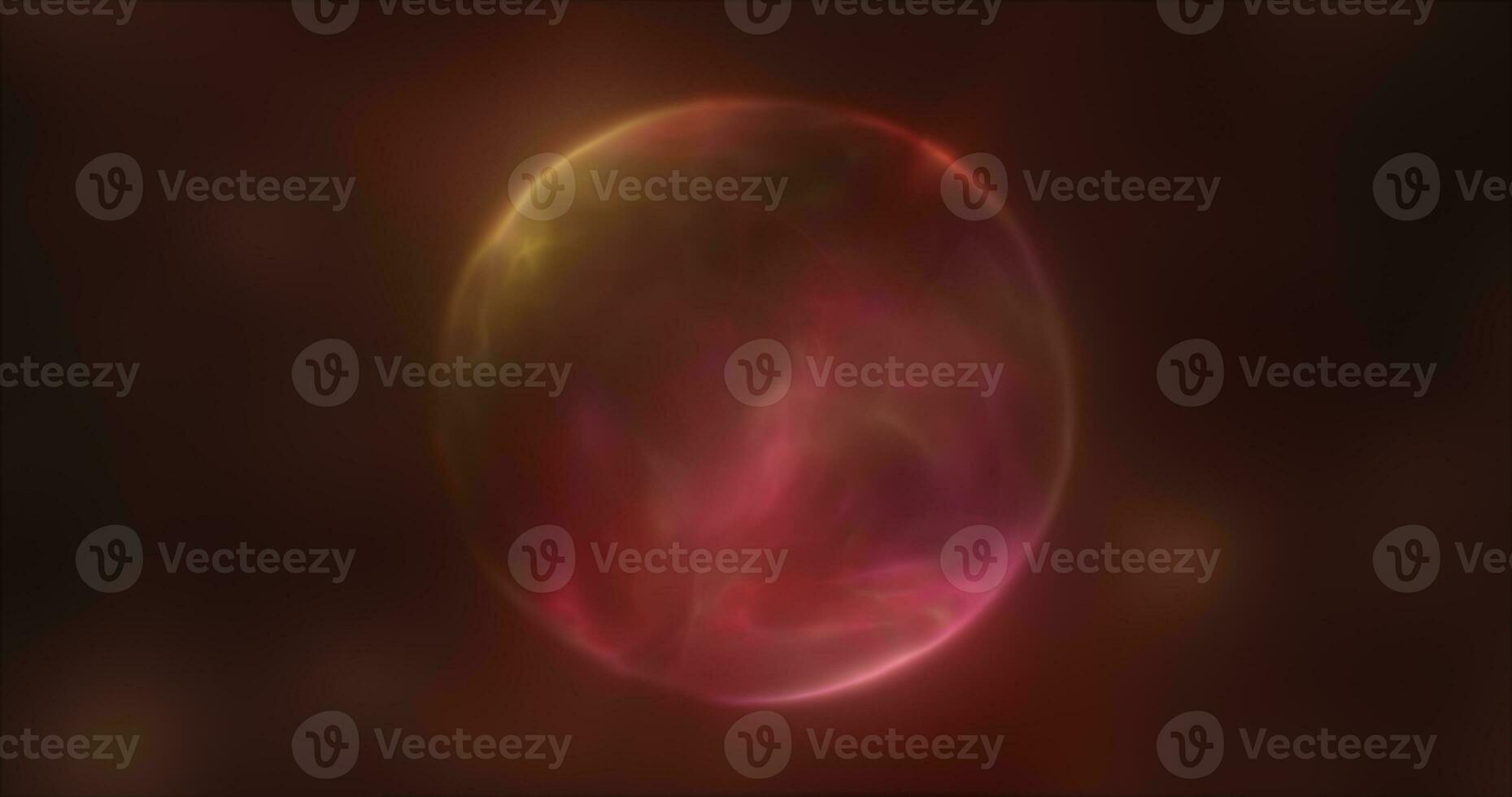 Abstract red orange energy sphere round glowing magical digital futuristic space background photo