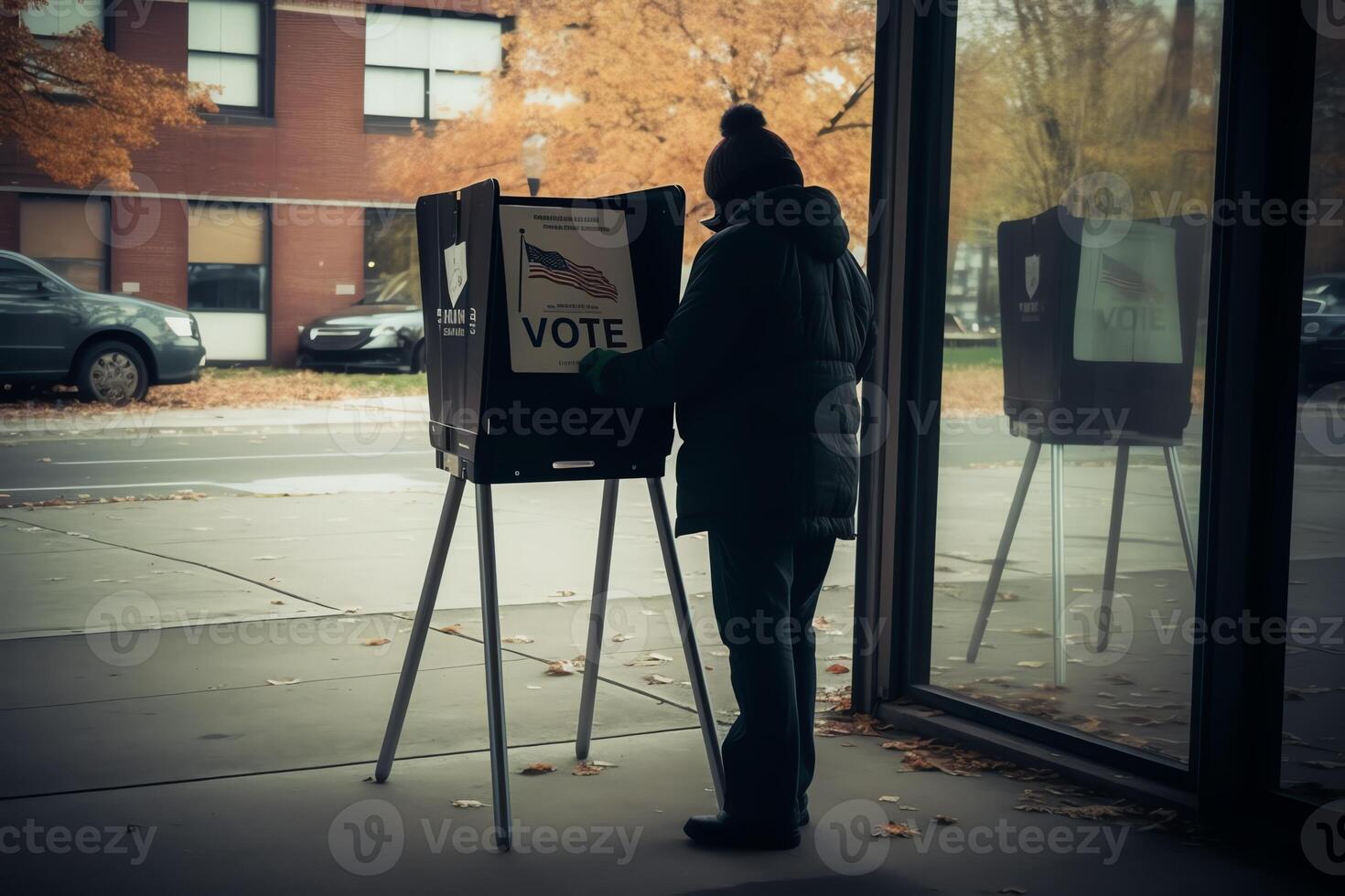 Voting day. AI Generated photo