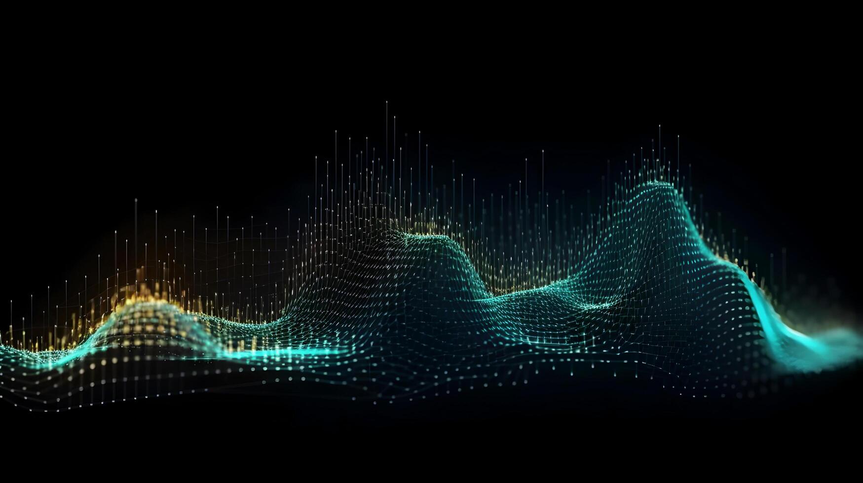 content, abstract blue digital equalizer, sound wave template element illustration photo