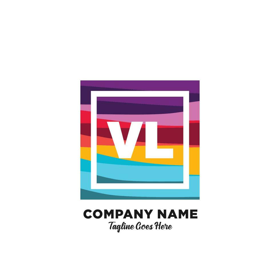 VL initial logo With Colorful template vector. vector