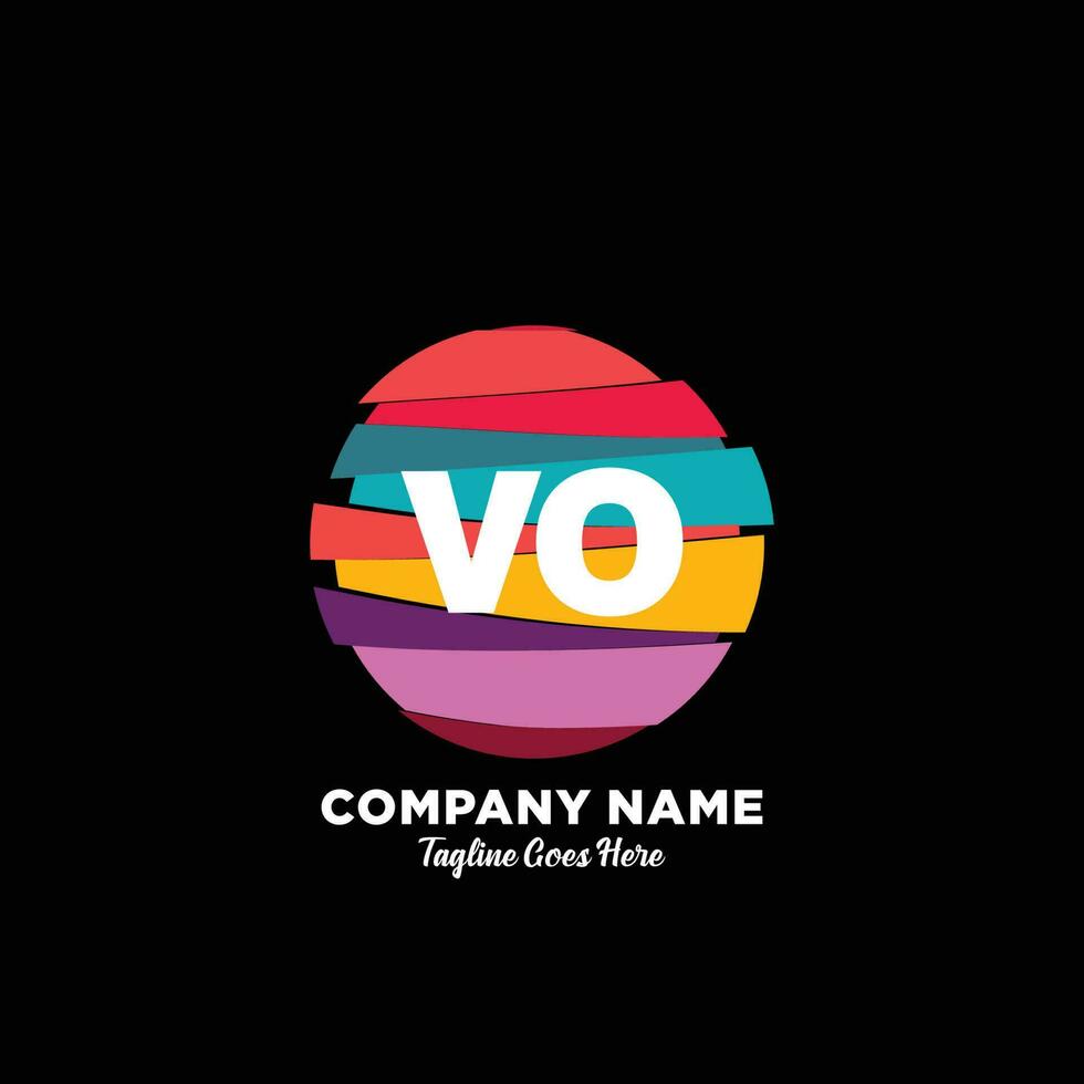 VO initial logo With Colorful template vector. vector