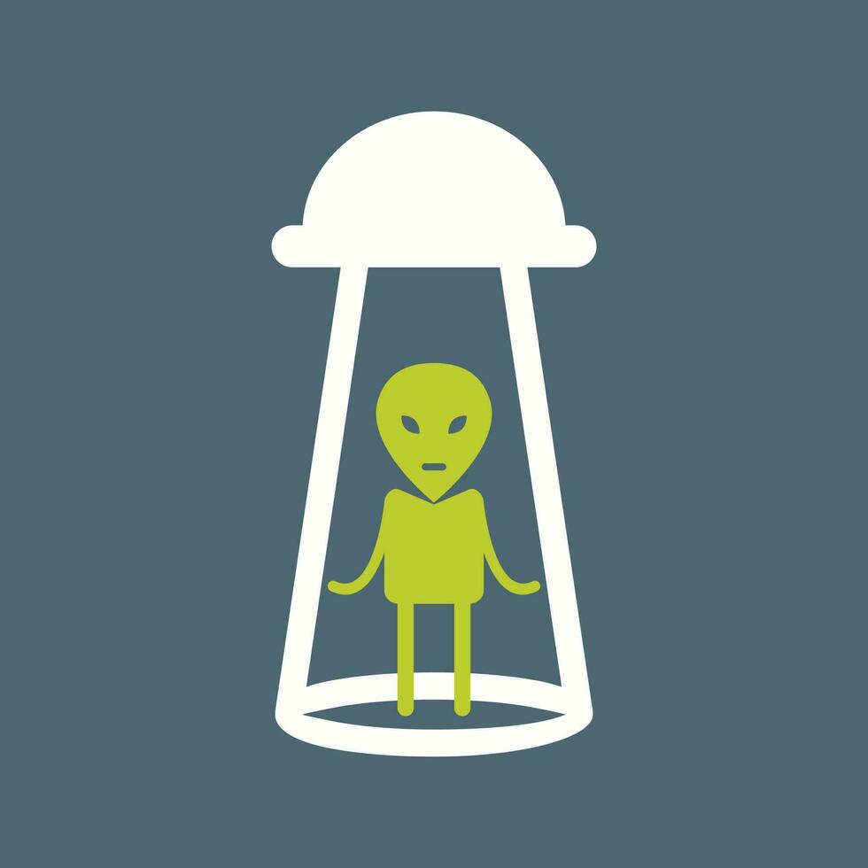Alien Abduction Vector Icon