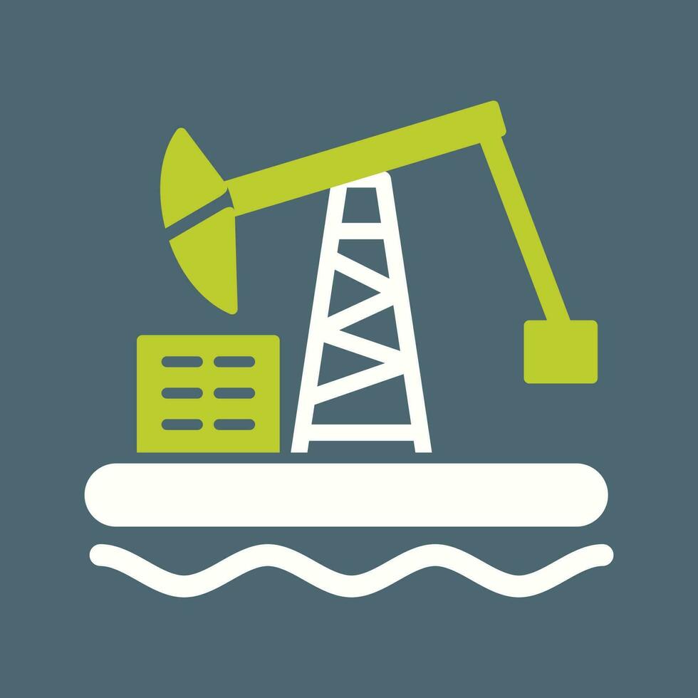 icono de vector de plataforma petrolera