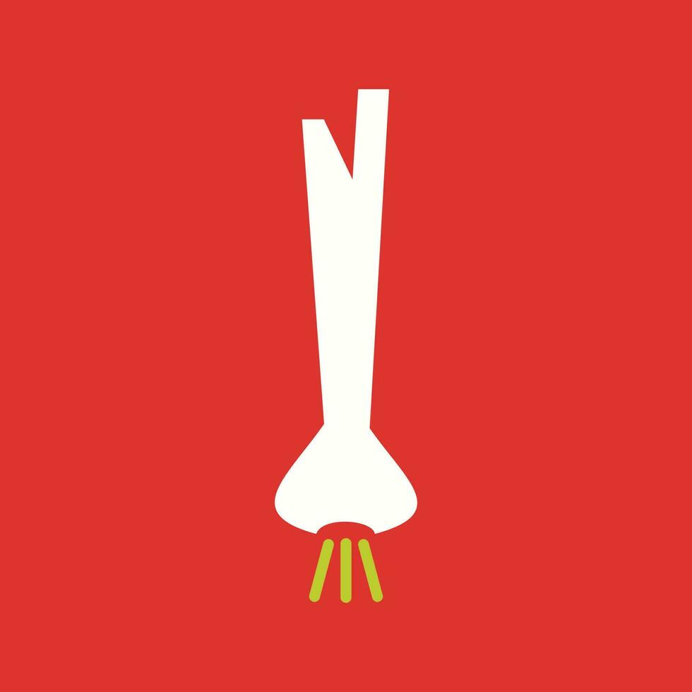 Spring Onion Vector Icon