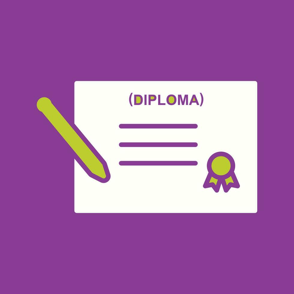 icono de vector de diploma