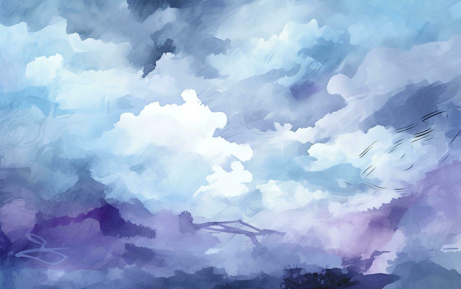 a beautiful watercolor abstract background featuring blue, purple, and pink, in the style of realistic blue skies, sky blue and white, light gray and sky blue, generate ai photo