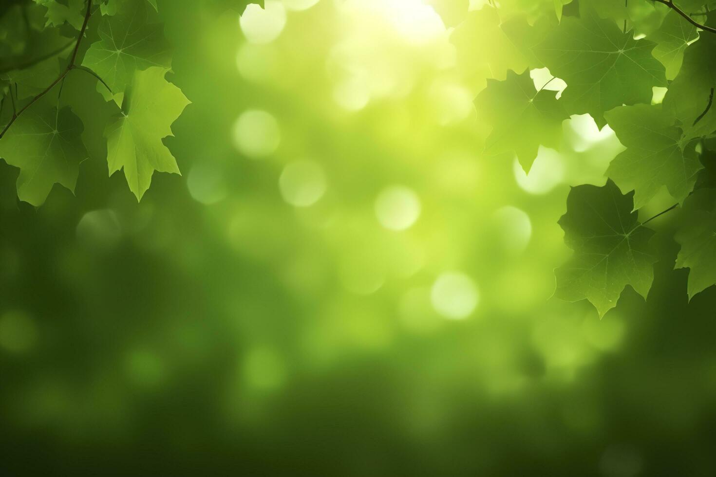 Environment Earth Day In Natural green leaves and plants used as spring background cover page greenery environment ecology wallpaper, concept eco earth day. Saving the environment, generate ai photo