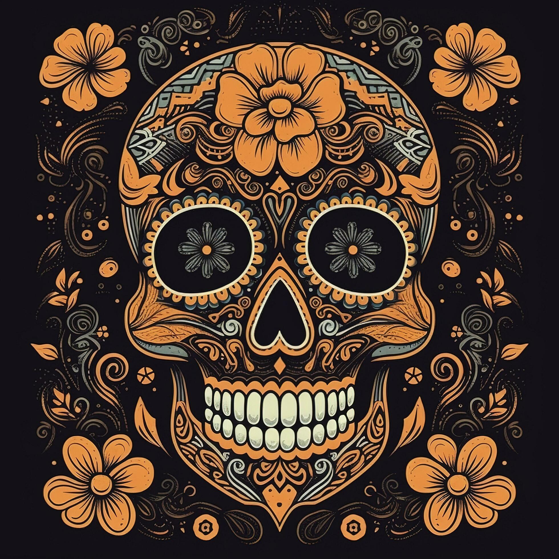 Day of the dead skulls