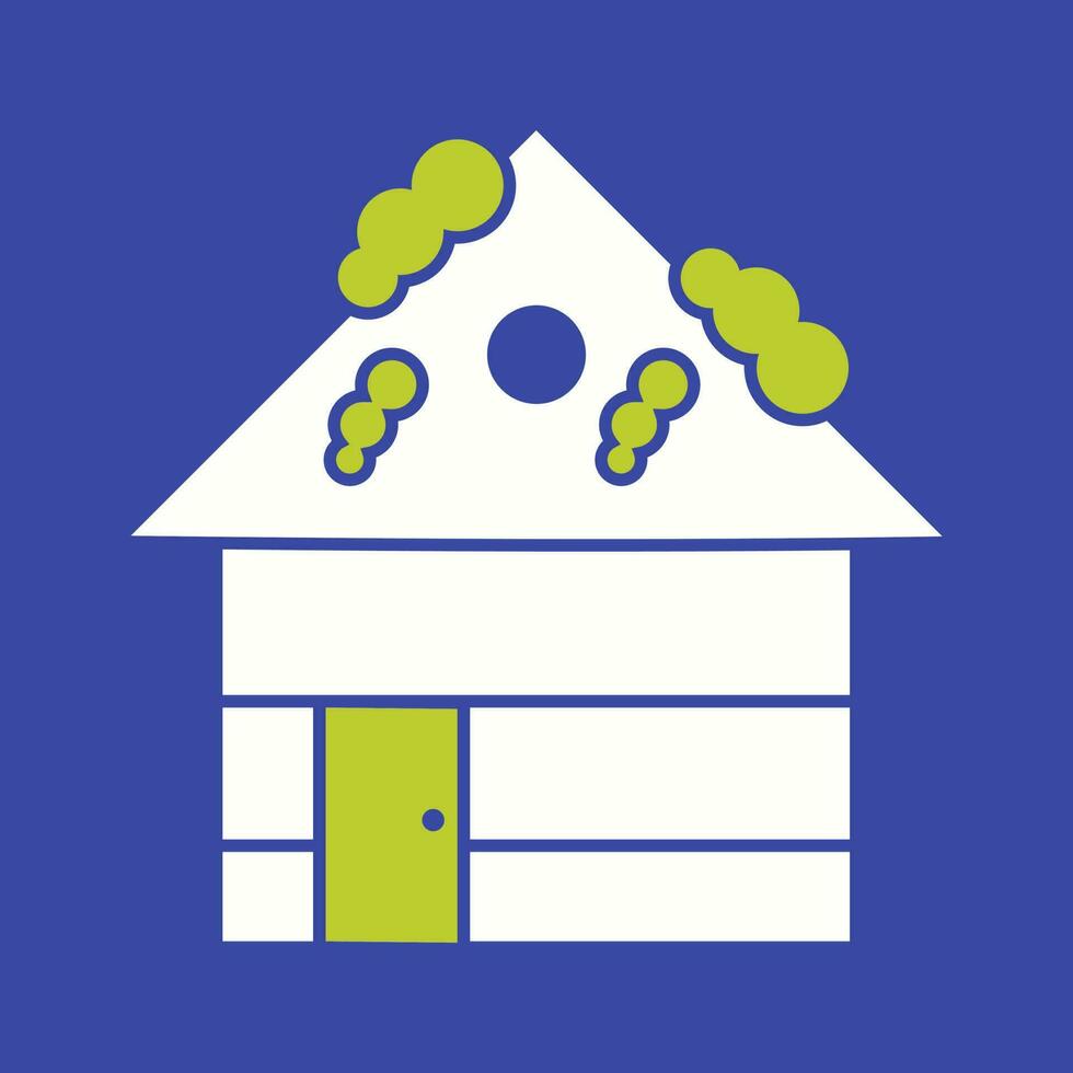 House with Snow Vector Icon