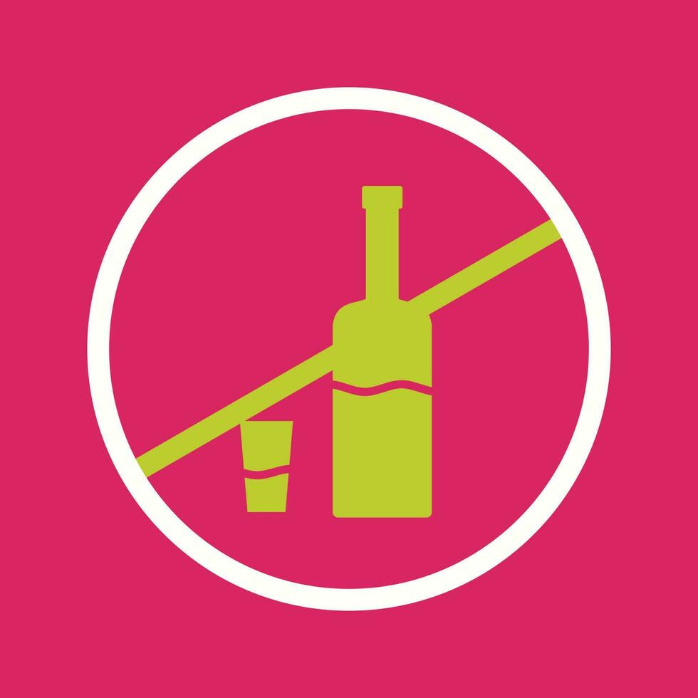 No Drinks Vector Icon