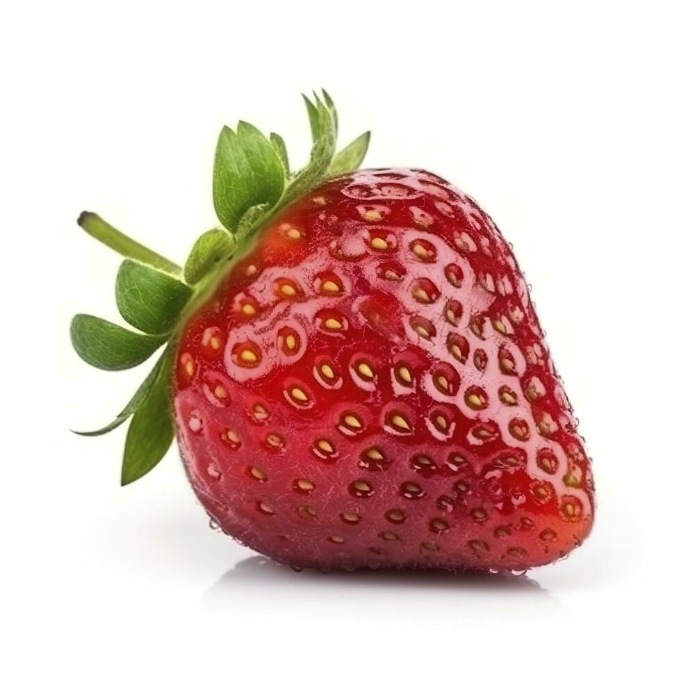 strawberry isolated on the white background, generate ai photo