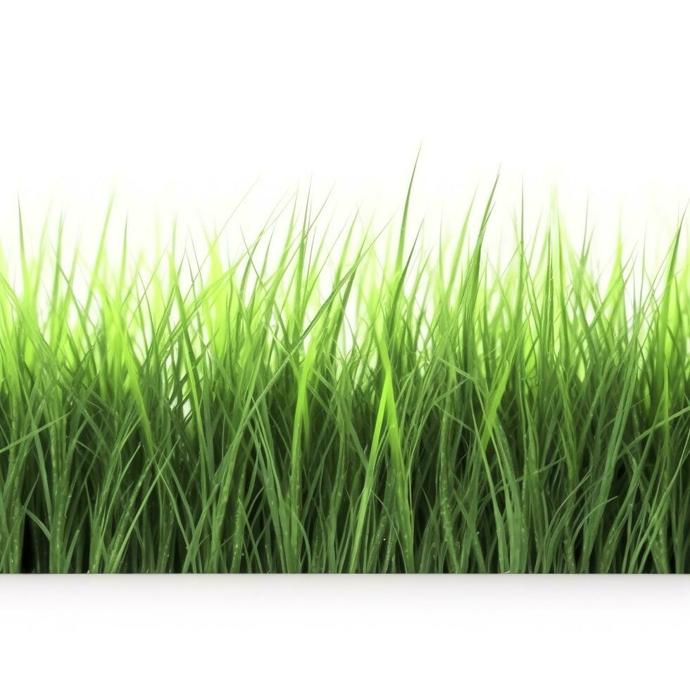 green grass field isolated on white background, generate ai photo