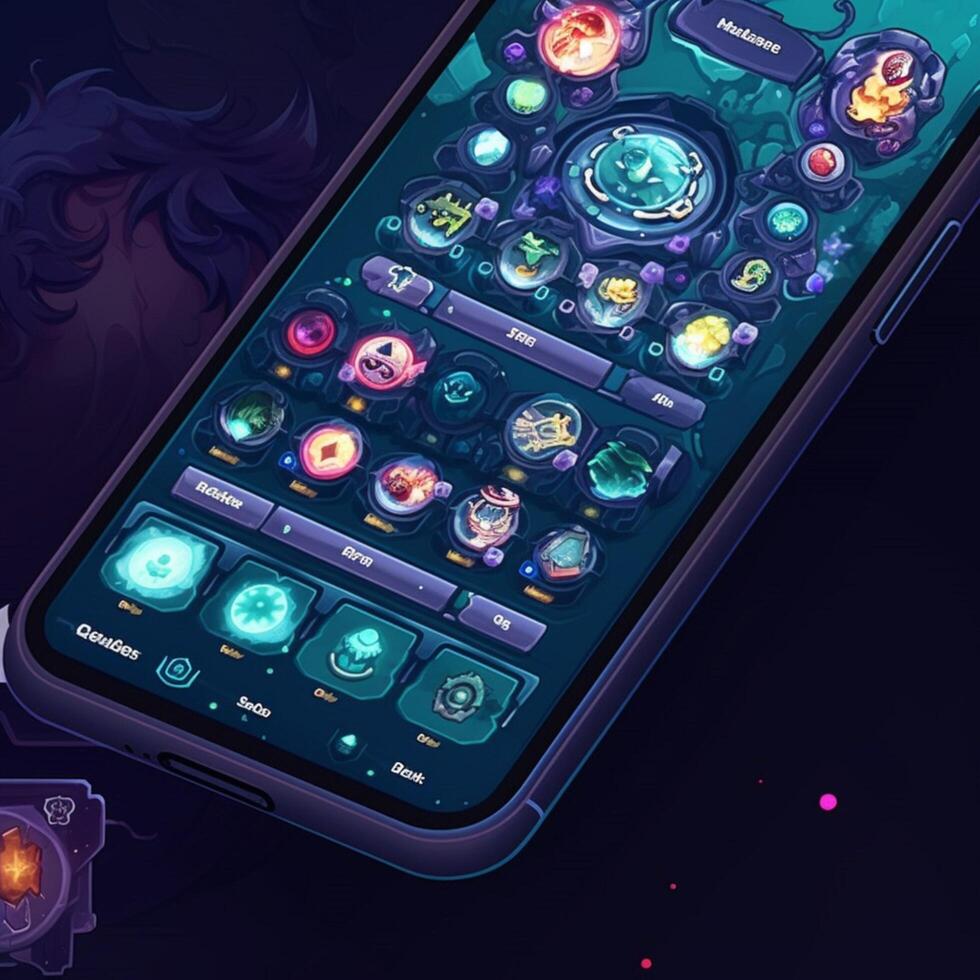 Anime strategy game ui design behance photo