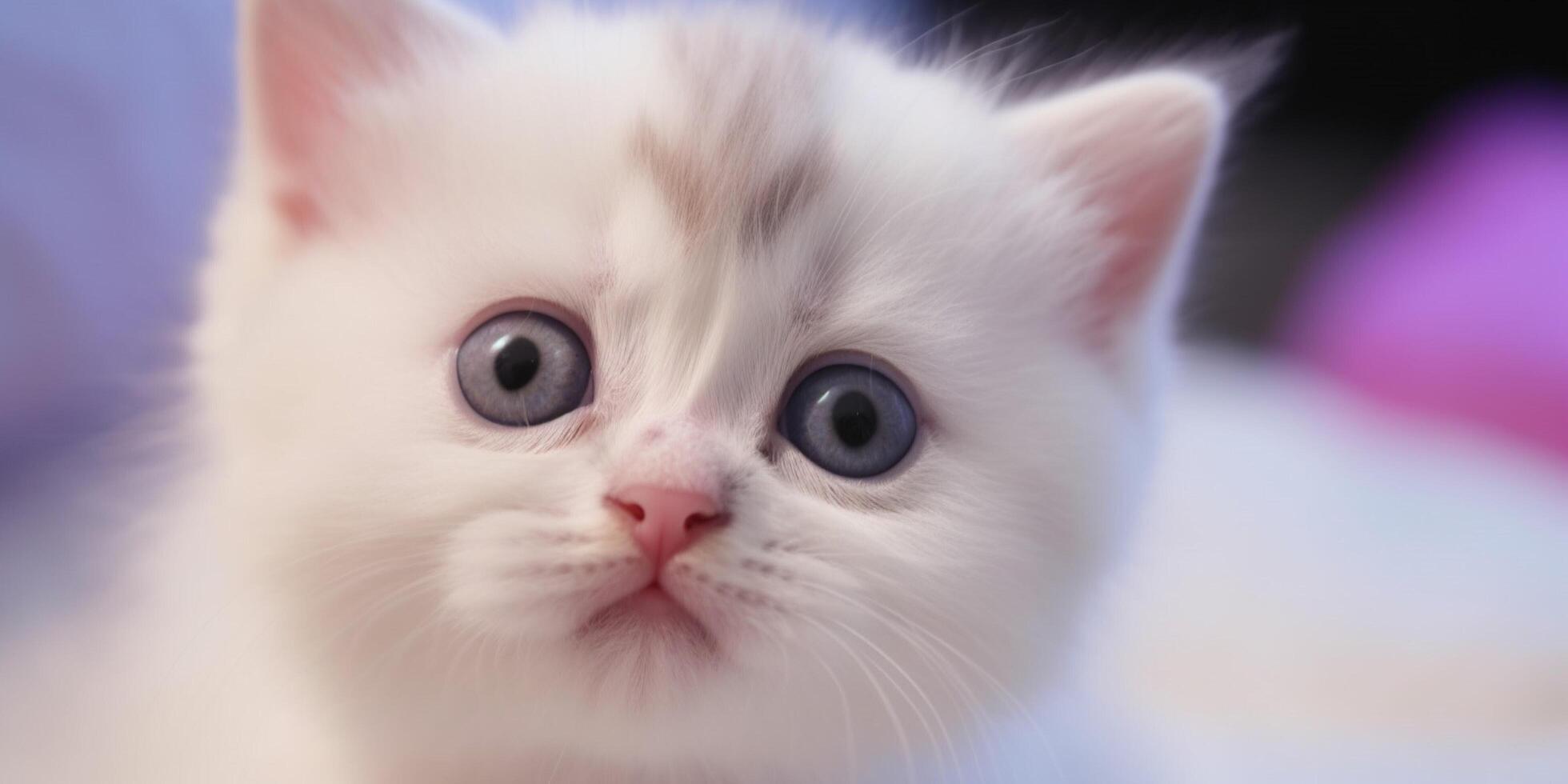 A kitten with a pink nose photo