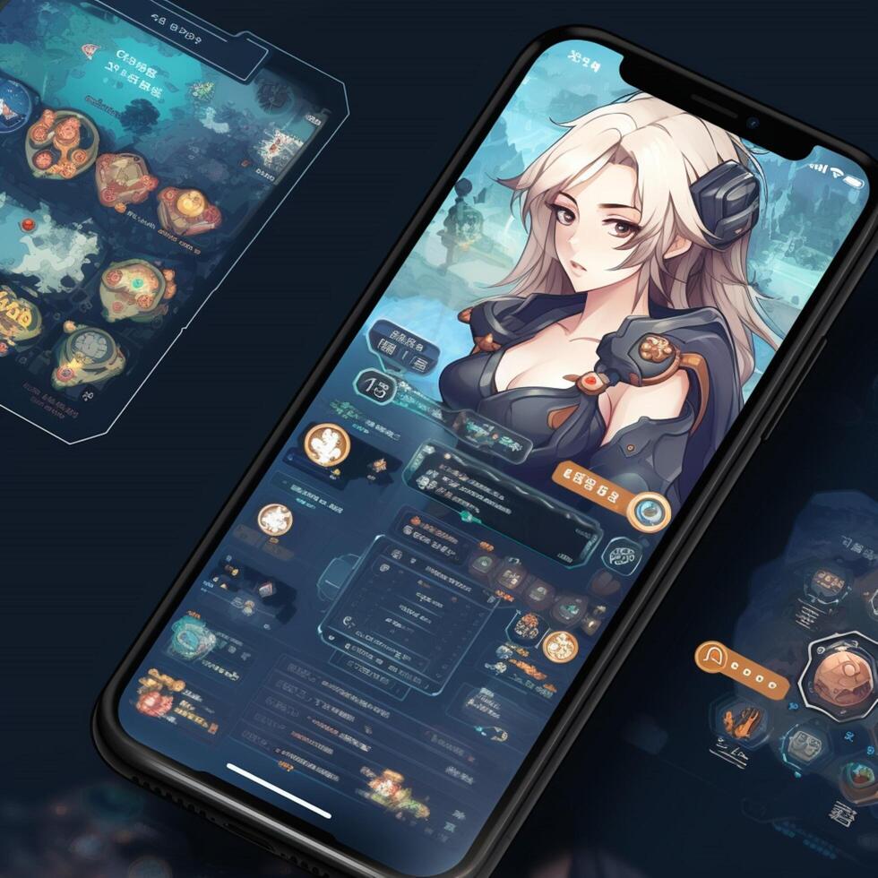 Anime strategy game ui design behance photo