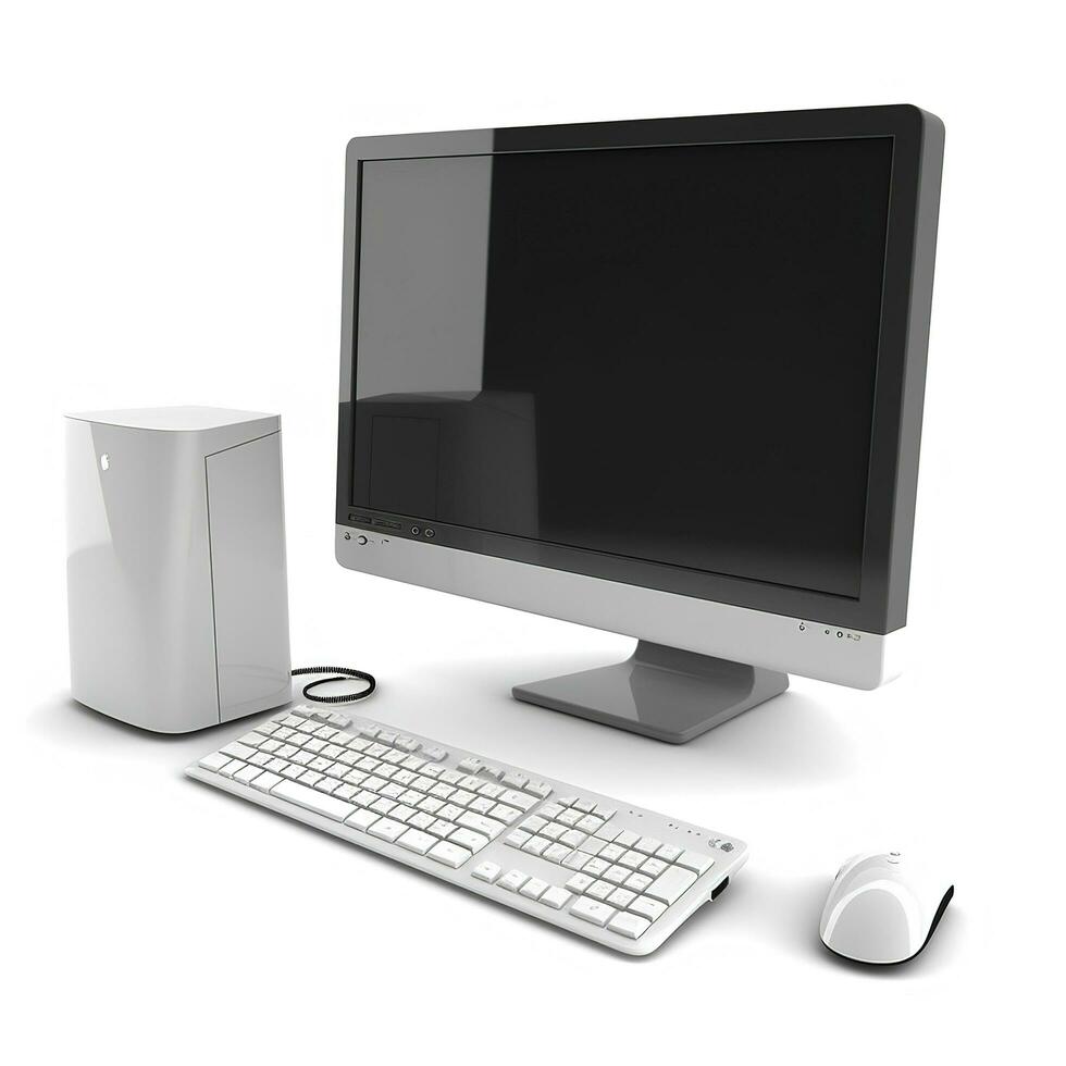 Modern computer  isolated on white background, generate ai photo