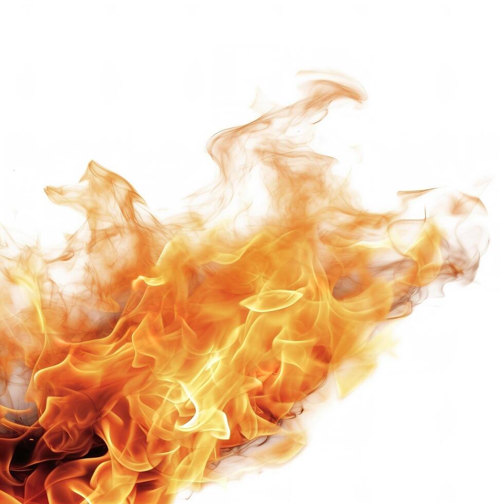 Fire flames with isolated on white background, generate ai 23386827