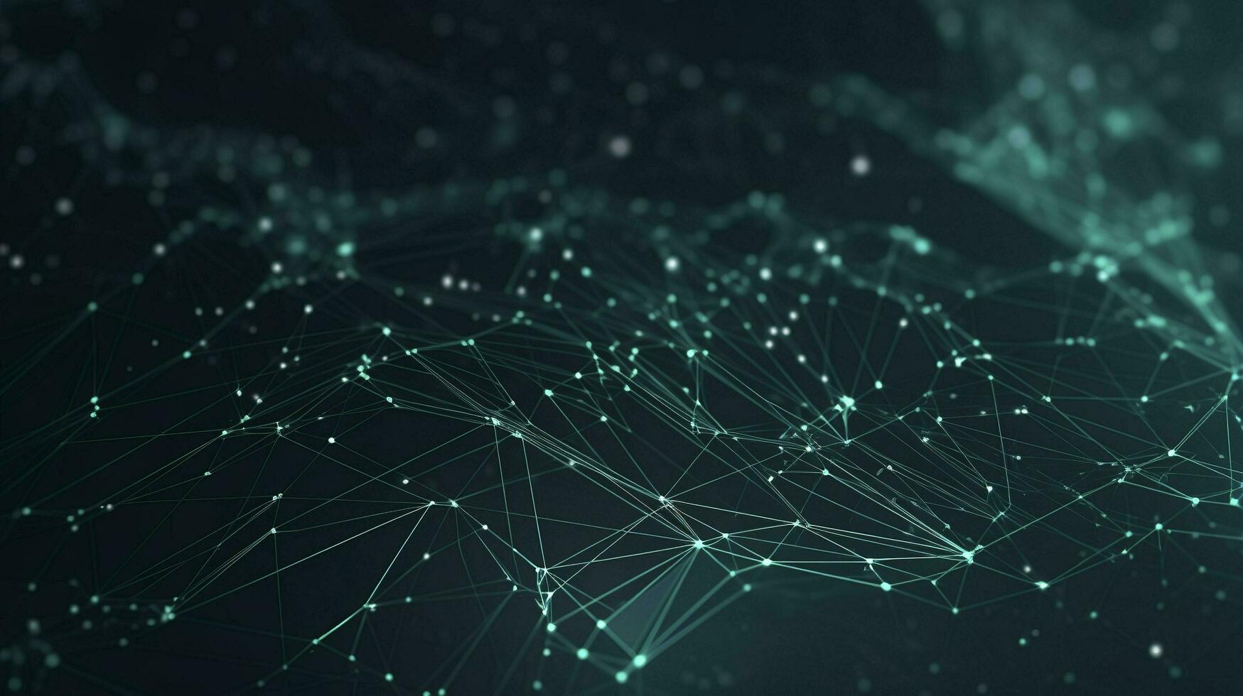 technologic linear background with dots and lines, in the style of dark teal and dark sky-blue, human connections, 32k uhd, neo-academism, generat ai photo