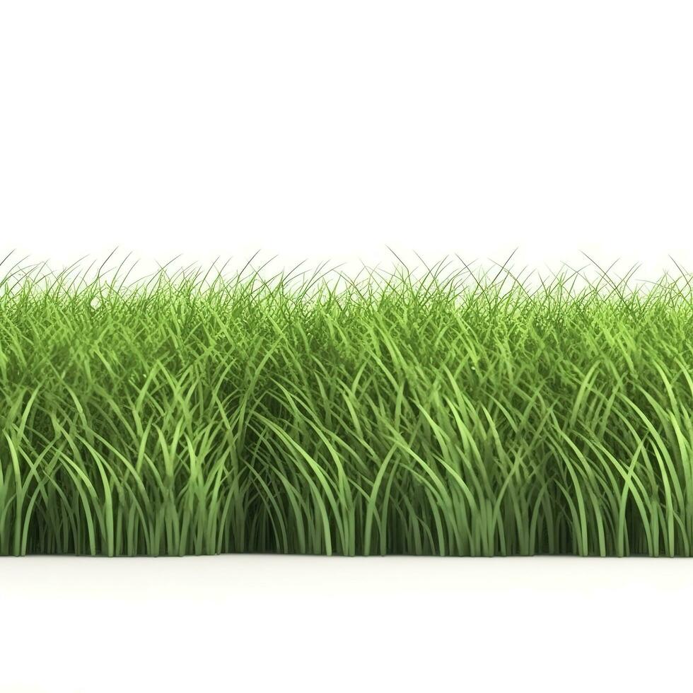 green grass field isolated on white background, generate ai photo