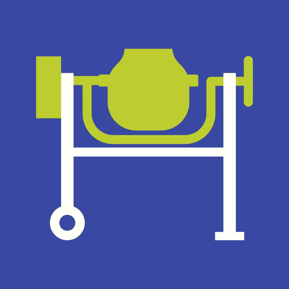Cement Mixing Vector Icon