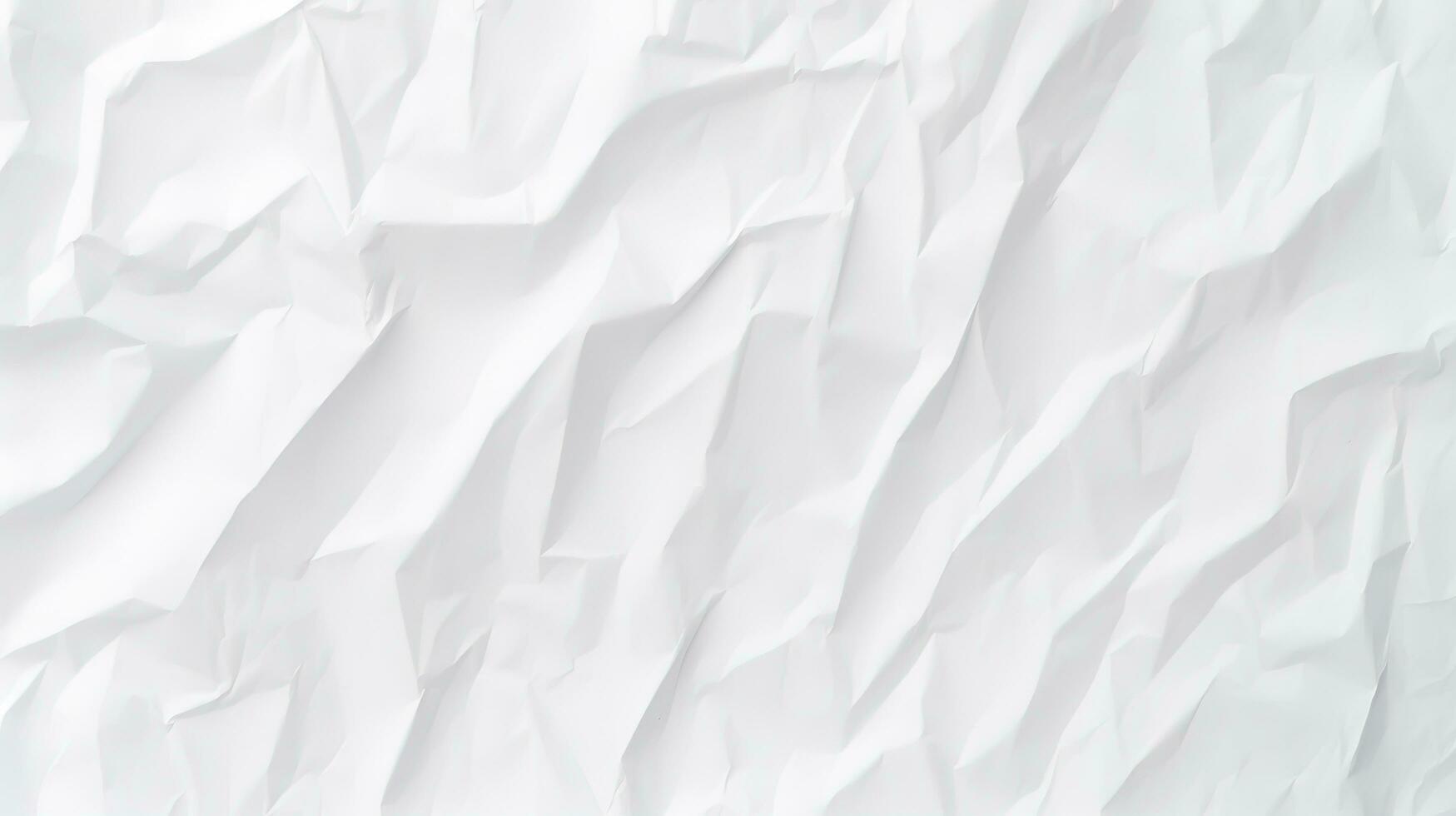 White crumpled paper texture background. Crumpled paper ball isolated on white with clipping path. abstract background of crumpled white paper, generate ai photo