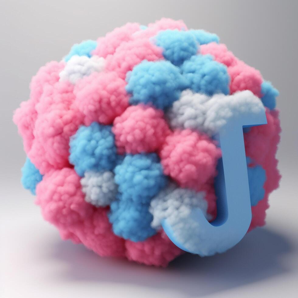 A pink and blue balls photo