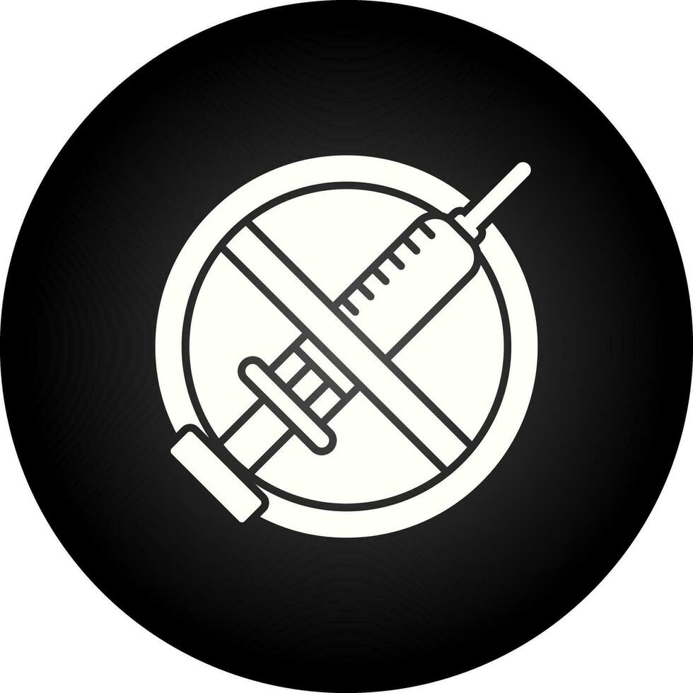No Vaccines Vector Icon